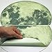 Moon Wall Decal, H2MTOOL 30cm Glow Moon Stickers for Kids Rooms Nursery Decor (Green, 30 cm / 11.8”)