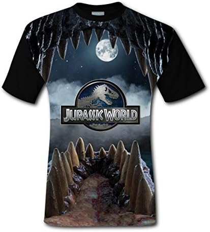 TeesRetro Movie_Jurassic_World_Park T-Shirts 3D Printed Novelty Short Sleeve for Men M