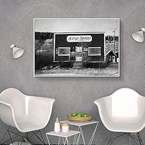 Floating Framed Canvas Wall Art for Living Room, Bedroom Black and White Building Canvas Prints for Home Decoration Ready to Hang - 16x24 inches