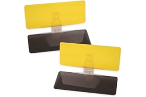 Car Sun Visor (Pack of 2), Tac Extension, 2 in 1 for Day and Night Anti-Glare, Anti Dazzle and Anti UV HD Automobile Windshield Visor by Mobi Lock