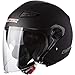 LS2 Helmets Open Face Track Helmet (Matte Black - X-Large)