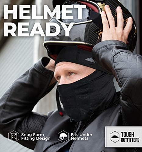 Black balaclava ski mask for snowboarding and winter sports.