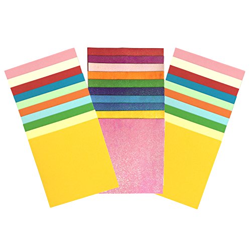 Wartoon 200 Sheets Double Sided Origami Paper and 50 Sheets Single Sided flash Origami Paperï¼ˆ6 x 6 inch