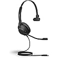 Jabra Evolve2 30 UC Wired Headset, USB-C, Mono, Black – Lightweight, Portable Telephone Headset with 2 Built-in Microphones – Work Headset with Superior Audio and Reliable Comfort