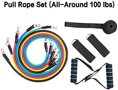 Finetoknow Resistance Bands Set Detachable Strength Resistance Rubber Loop Training Exerciser Tools