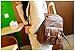 Leather Backpack for Women SNUG STAR Vintage School Bag Students Book Bag Satchel Purse(Brown)