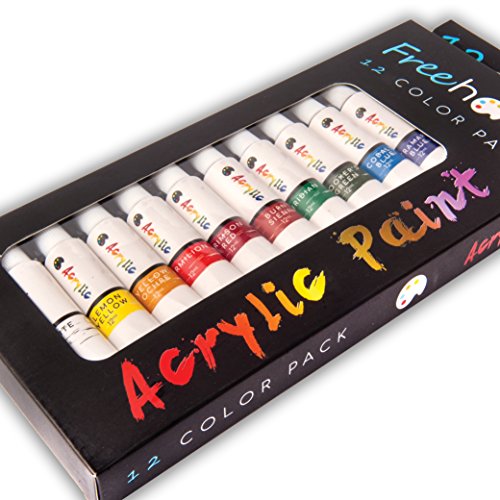 4 Acrylic+Paints+Brushes+Canvas+Ultimate