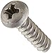 410 Stainless Steel Thread Rolling Screw for Plastic, Passivated Finish, Pan Head, Phillips Drive, #4-20 Thread Size, 1/2
