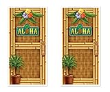 Beistle S57314AZ2, 2 Piece Aloha Door Covers, 30'' x 5'