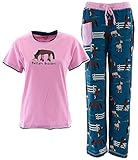 Lazy One Women's Pink Pajama Set Pasture Bedtime