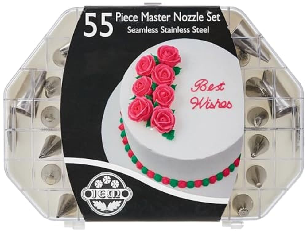 PME NZ783 JEM Large Master Piping Nozzle Set of 55 Silver