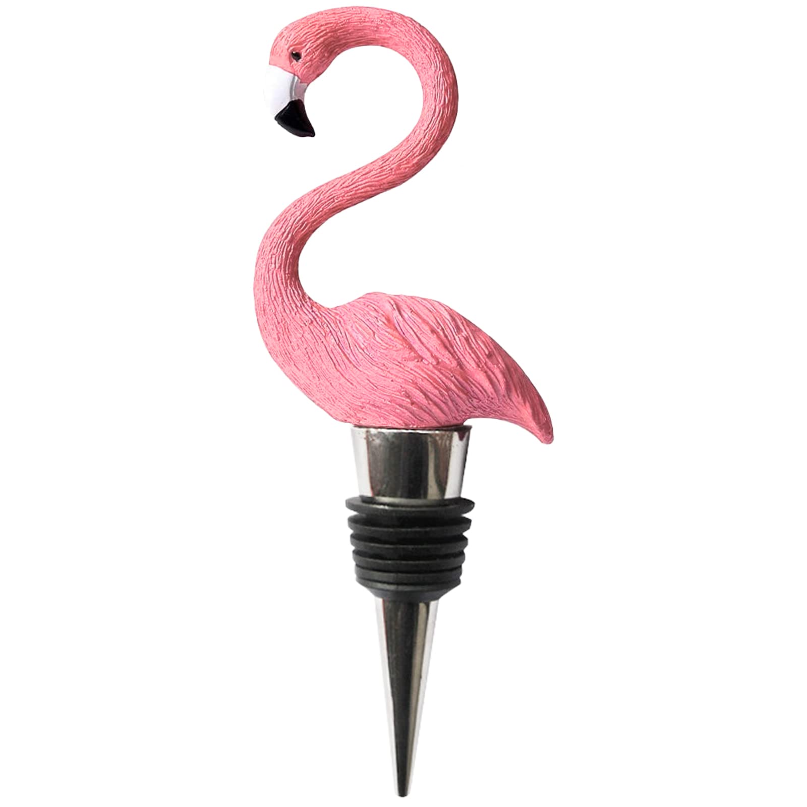 Photo 1 of 1 Pcs Funny Flamingo Wine Stopper for Women Men Flamingo Gift Party Decor Wine Stoppers Decorative Rubber Wine Stoppers Champagne Bottle Stopper Sparking Wine Bottle Sealer