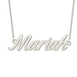 BYBWBL Mariah Name Pendant Necklace Silver Color
