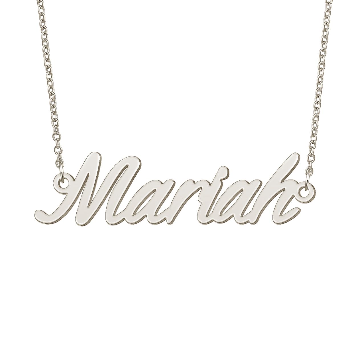 BYBWBL Mariah Name Pendant Necklace Silver Color