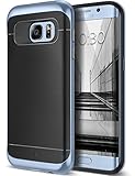 Galaxy S7 Edge Case, Caseology [Wavelength Series] Slim Ergonomic Ripple Dual Layer Design [Black / Blue Coral] [Modern Grip] for Samsung Galaxy S7 Edge (2016)