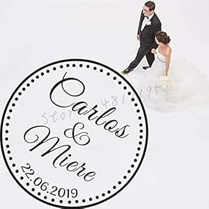 Calcomanías de vinilo de pista de baile de boda personalizadas