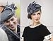 Womens Wool Felt Fascinator Cocktail Race Fancy Cheltenham Fesitval Hat A302,Gray,One Size