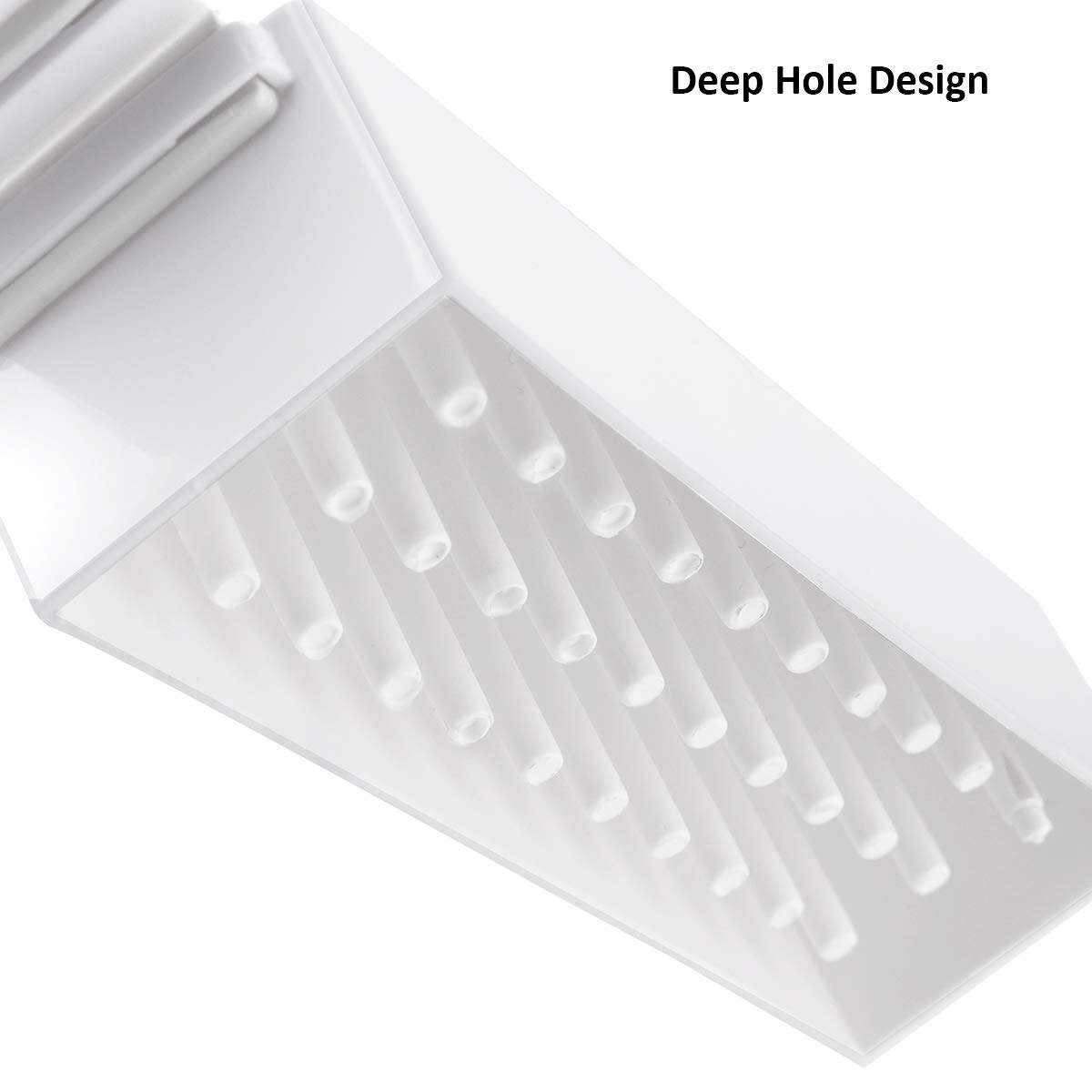 Makartt Nail Drill Bits Holder Dustproof Stand Displayer Organizer Container 30 Holes Manicure Tools (Not Inlcude Drill Bits) B-22: Beauty
