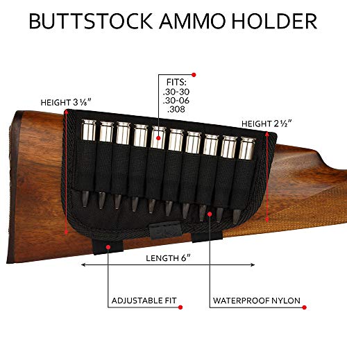 BRONZEDOG Nylon Adjustable Buttstock Holder for Rifles .3030 .308 .30