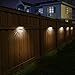OTHWAY Solar Fence Post Lights Wall Mount Decorative Deck Lighting, White, 2 Packs