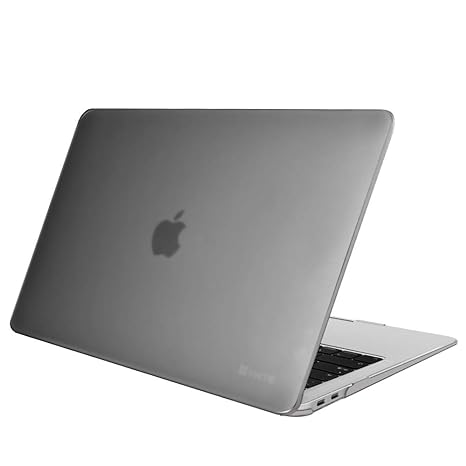 Fintie Hülle für MacBook Air 13 (2018 Freisetzung) A1932 - Ultradünne Matt Gummierte Hartschale Schutzhülle Snap Case für Apple MacBook Air 13' mit Retina Display und Touch ID, Grau