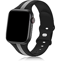 Designer Sport Band Compatible with Apple Watch iWatch Bands 38mm 40mm 41mm 42mm 44mm 45mm Men Women, Soft Silicone…