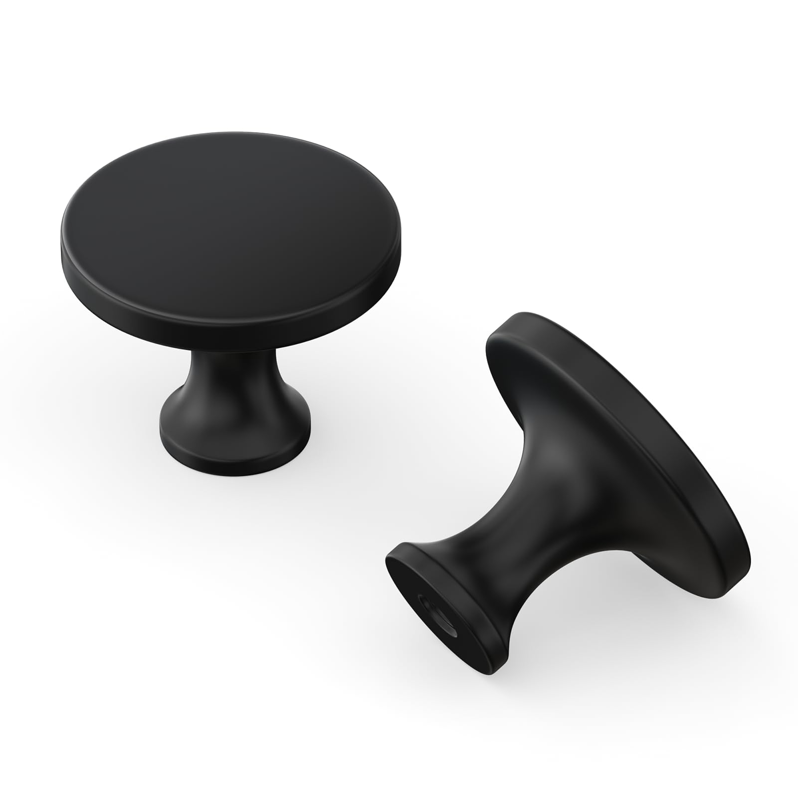 LONTAN 10 Pack Black Cupboard Knobs Black Drawer Knobs Solid Kithcen Hardware for Dresser Drawers Zinc Alloy Drawer Hardware