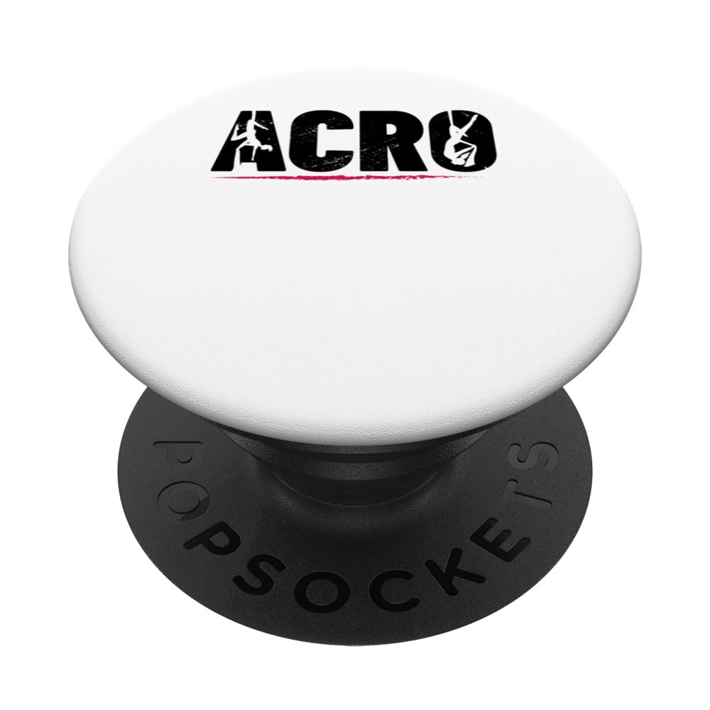 Retro Graphic Gymnast Gymnastics Acrobat Acrobatics Sport PopSockets Swappable PopGrip