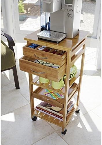 Lipper Bamboo Serving Cart
