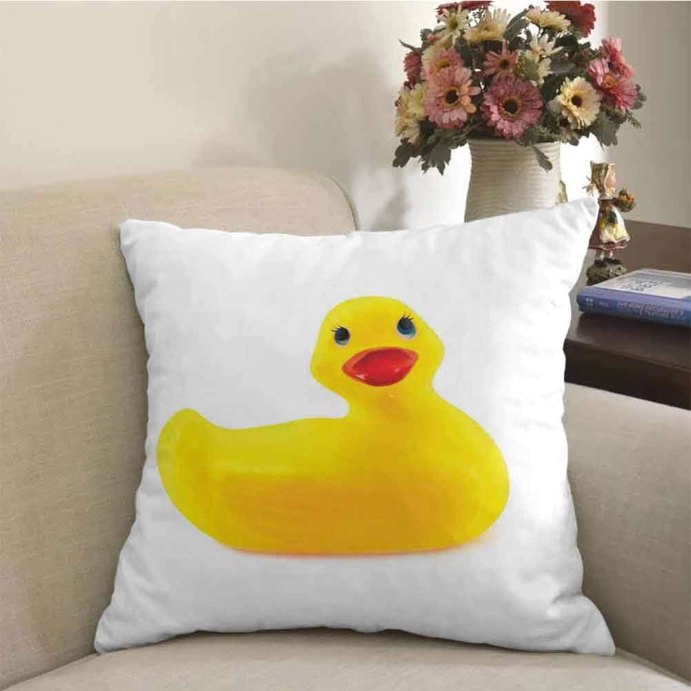 prunushome Rubber Duck Pillow Sham Set Yellow Squeak Ducky