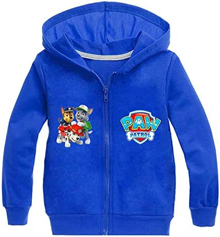 Minin Little Boys Girls Cute Dog Zip Up Hooded Sweatshirt Jacket 2-7Y