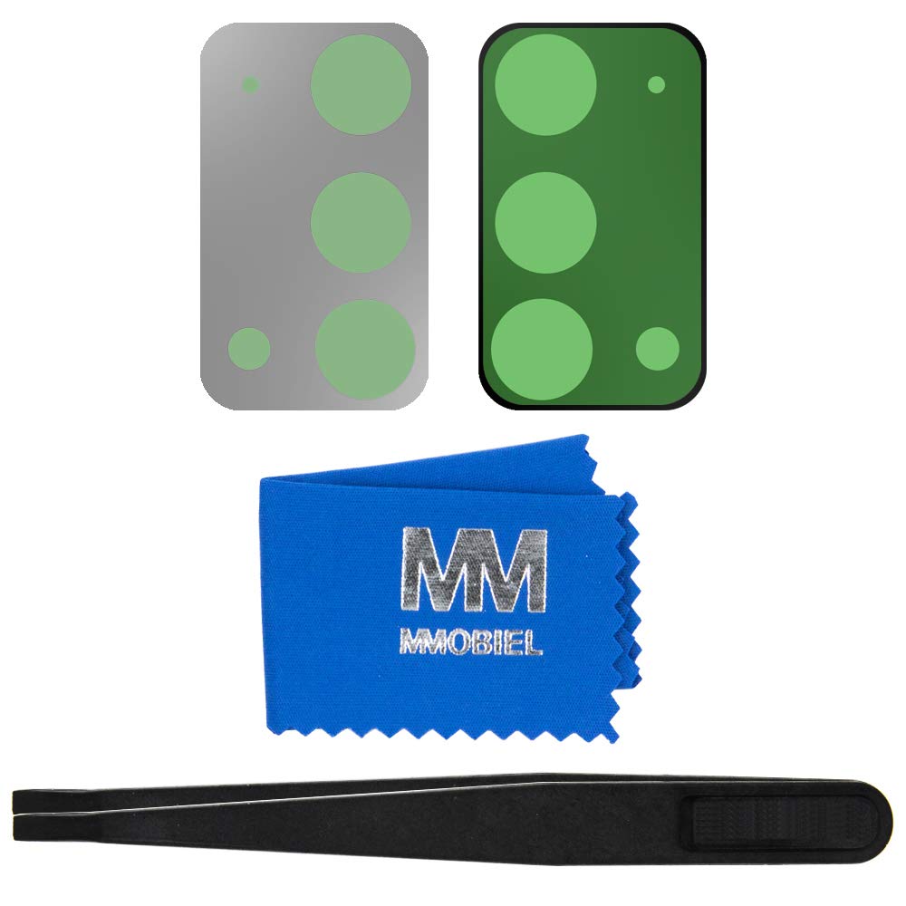 MMOBIEL Back Rear Camera Glass Lens Replacement Compatible with Samsung Galaxy Note 20 / Note 20 5G 2020 - Incl. Double Sided Adhesive, Tweezer and Cloth - Gray