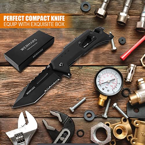 Pocket Knife, Christmas Day Gift for Men, Folding Knife with Liner Lock