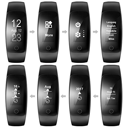Fitness Tracker, 007plus D107Plus Heart Rate Monitor Fitness Smart