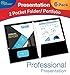 New Generation 2 Pocket Presentation Folder/Portfolio Heavy Duty Paper UV Glossy Laminated - 6 Folders/Pack in a Display Box, Black