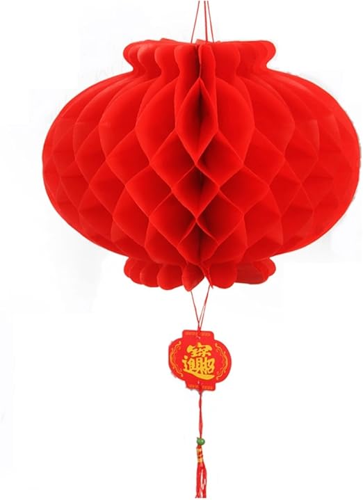 Amazon Co Jp お祭り 中華 提灯 飾り ハニカム ランタン 春節 装飾 縁起のいい ８個 セット 8 直径 22cm ホーム キッチン