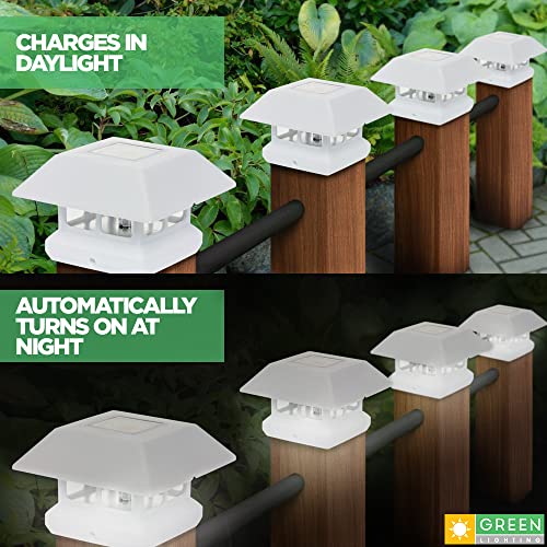 GreenLighting 12 Pack Veranda Solar Powered LED Post Cap Light for 4" x