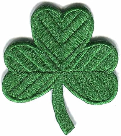 2PCS Iron on Patches, GodEagle St. Patrick's Appliqued Patches, Embroidered Irish Shamrock Clover Patches for Backpacks, Jeans, Jackets and Clothes