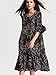 ANNA&CHRIS Women Boho Floral Ruffle Sleeve Casual Swing Vintage Loose Midi Dress