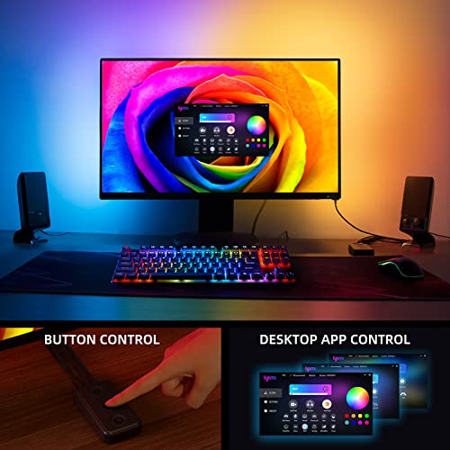 Lytmi Smart Monitor LED Backlight for Windows PC, Replace RGB Light Bar with Screen & Music Sync