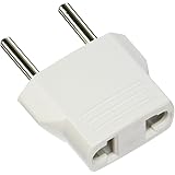 Ckitze Round White USA to Europe/Asia/Africa Travel Power Plug Adapter