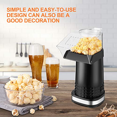 Hot Air Popper Popcorn Maker,1200W Electric Popcorn Maker,BPAFree, 3