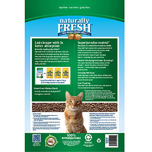 Naturally Fresh Cat Litter WalnutBased QuickClumping Kitty Litter