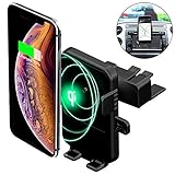 Wireless Car Charger,CD Slot Universal Car Phone Mount,[One Hand Operation]Wireless Charging Phone Mount for iPhone 8 Plus/X/XR/XS Max,Samsung Galaxy Note9/S9/S8[All Qi-Enable][Fits Most Car CD Slots]