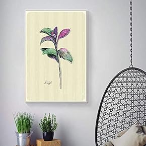 Floating Framed Canvas Wall Art for Living Room, Bedroom Vintage Green Plant Canvas Prints for Home Decoration Ready to Hang - 16x24 inches