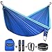 BabyNora Camping Double Hammock Lightweight Portable Parachute Nylon Hammock with Tree Straps Ropes for Outdoor Backpack Travel Beach Yard Hanging Bed Sleeping Swing