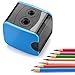 SMARTRO SP61 Small Electric Pencil Sharpener for No.2 2H Colored Pencils with AC Adapter & Battery Operated (light blue)
