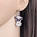 BONSNY Acrylic Sweet French Bull Pug Dog Earrings Drop Dangle Puppy Charms For Women Gifts (Brown)