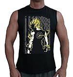 Goku Dragon Ball Z DBZ Men's Sleeveless Stringer Tank Top Shirt Black Large