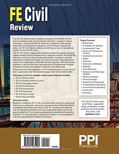Ppi Fe Civil Review A Comprehensive Fe Civil Review Manual Lindeburg Pe Michael R Amazon In Books Fe Civil Review Manual 2022